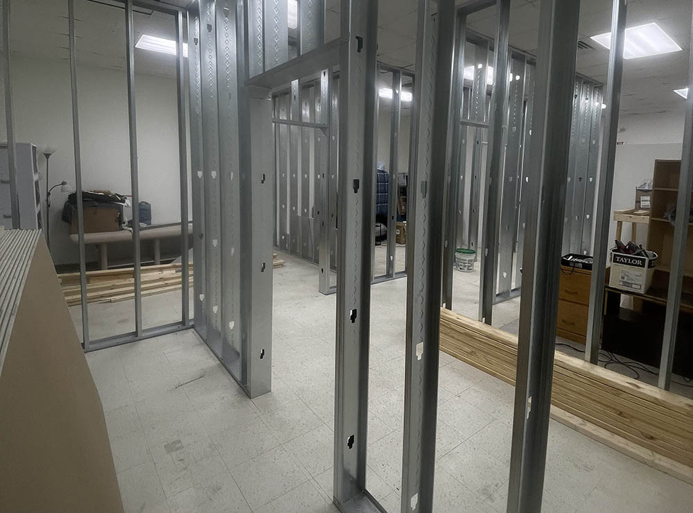 Commercial steel stud framing in Fayetteville NC